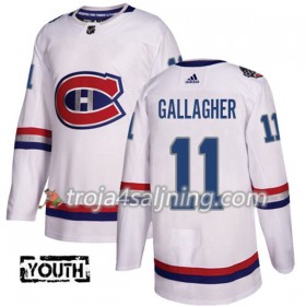 Montreal Canadiens tröja Brendan Gallagher 11 Vit 2017-2018 Adidas Classic Authentic - NHL Tröjor Barn